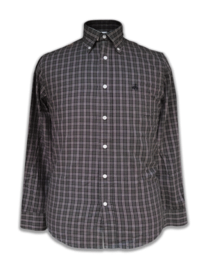 BROOKS BROTHER GREY AND GREEN CHECK SHIRT
